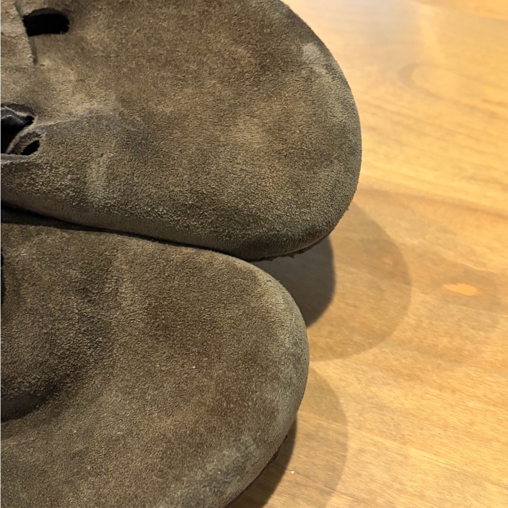 Birkenstock Boston Suede Soft Leather Footbed Shoes Mocha Euro Size 41 - Picture 4 of 9